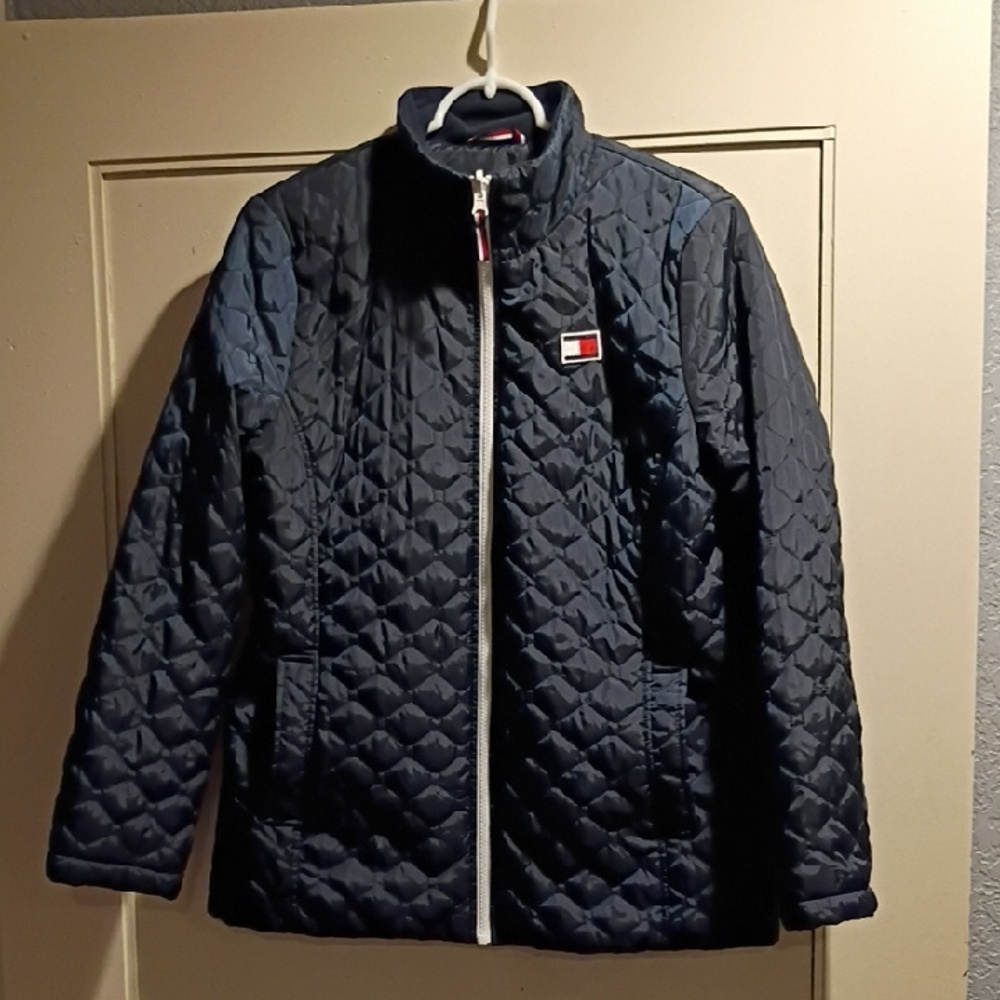 Tommy Hilfiger Navy Quilted Jacket th Logo